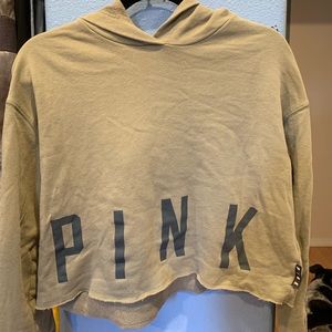 Pink Cropped Hoodie